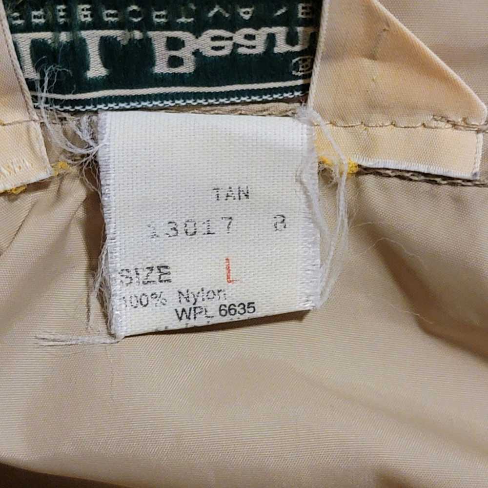 Vintage LL Bean Mens Tan Windbreaker Made in Free… - image 5