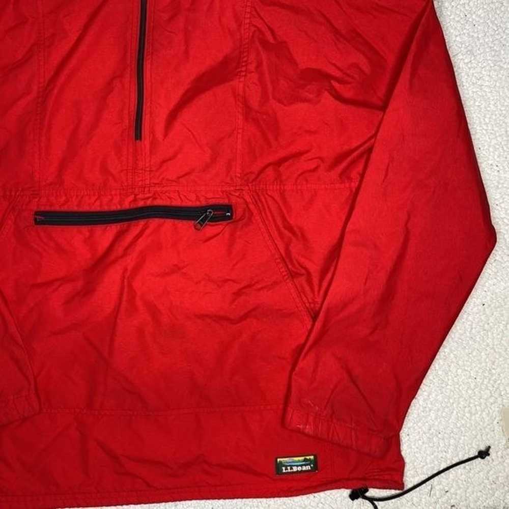 Vintage L.L. Bean Red Anorak Jacket: Size Large - image 6