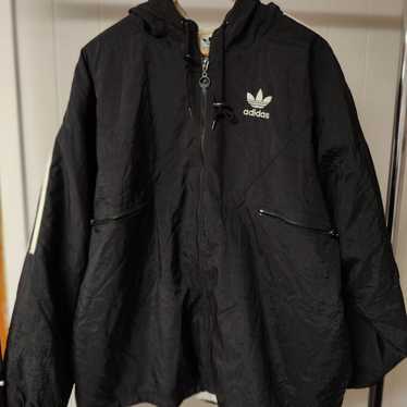 Adidas Hooded Puffer Jacket Classic Sleeve Logo T… - image 1