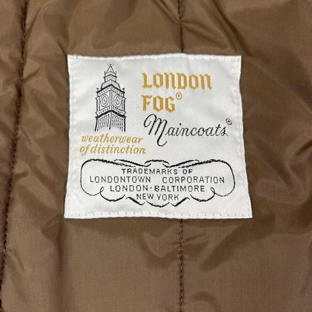 Vintage London Fog Rain Trench Coat With Lining 4… - image 9