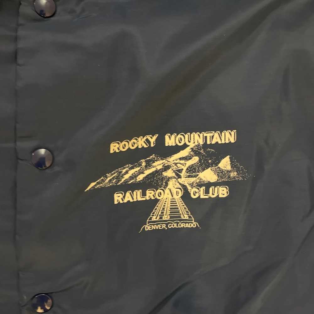 Vintage Rocky Mountain Railroad Club Windbreaker … - image 3