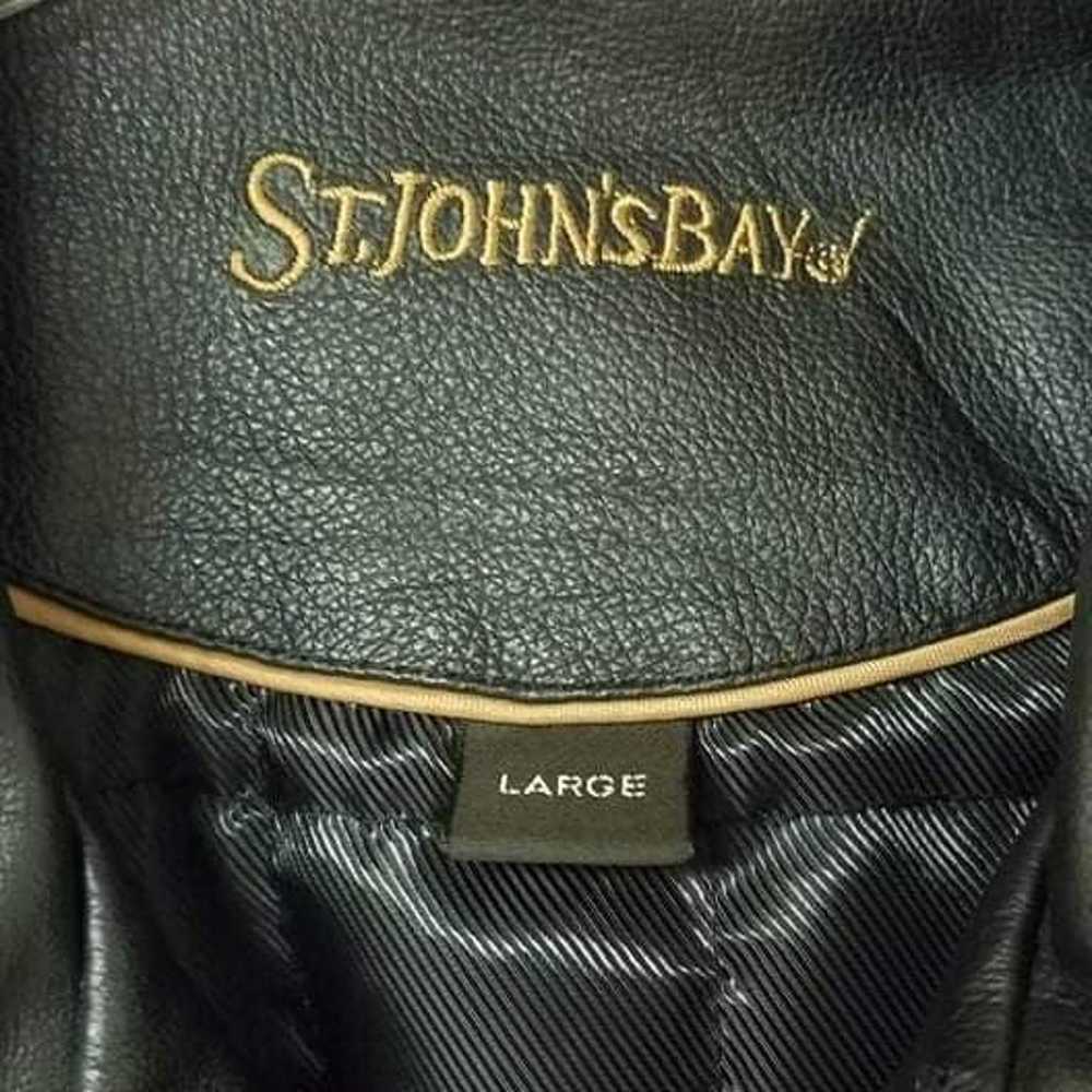 Very Nice St John's Bay Leather jacket sz L - image 4