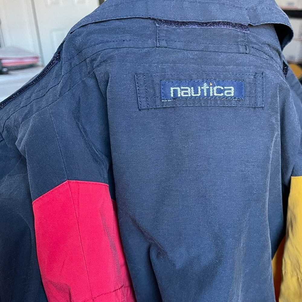 Nautica Vintage Color Block Full Zip Up Jacket Si… - image 11