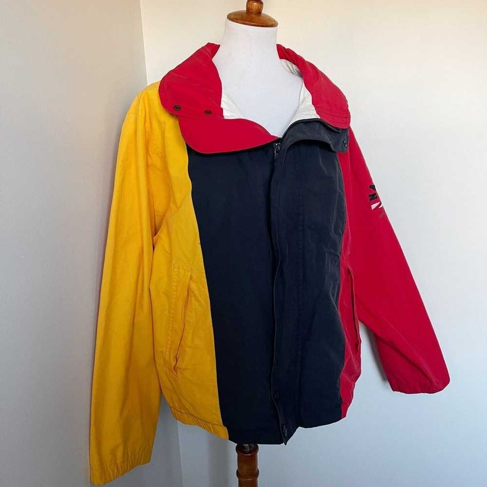 Nautica Vintage Color Block Full Zip Up Jacket Si… - image 2