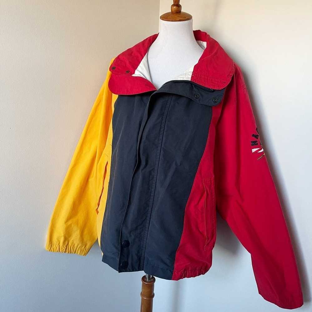 Nautica Vintage Color Block Full Zip Up Jacket Si… - image 3