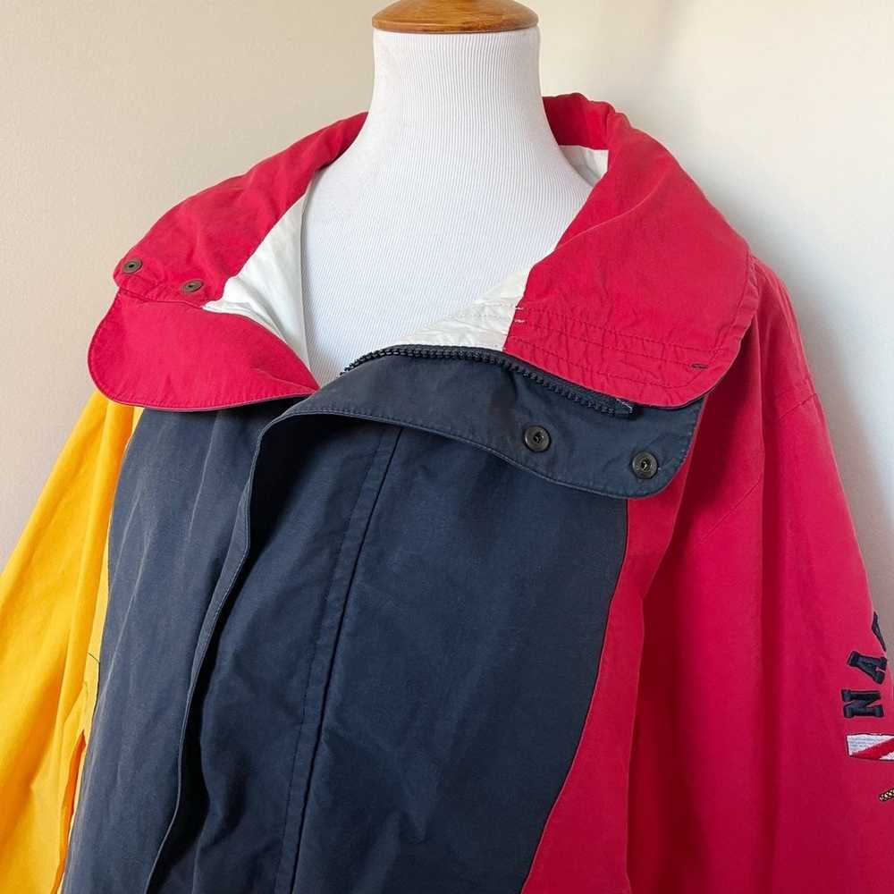 Nautica Vintage Color Block Full Zip Up Jacket Si… - image 4