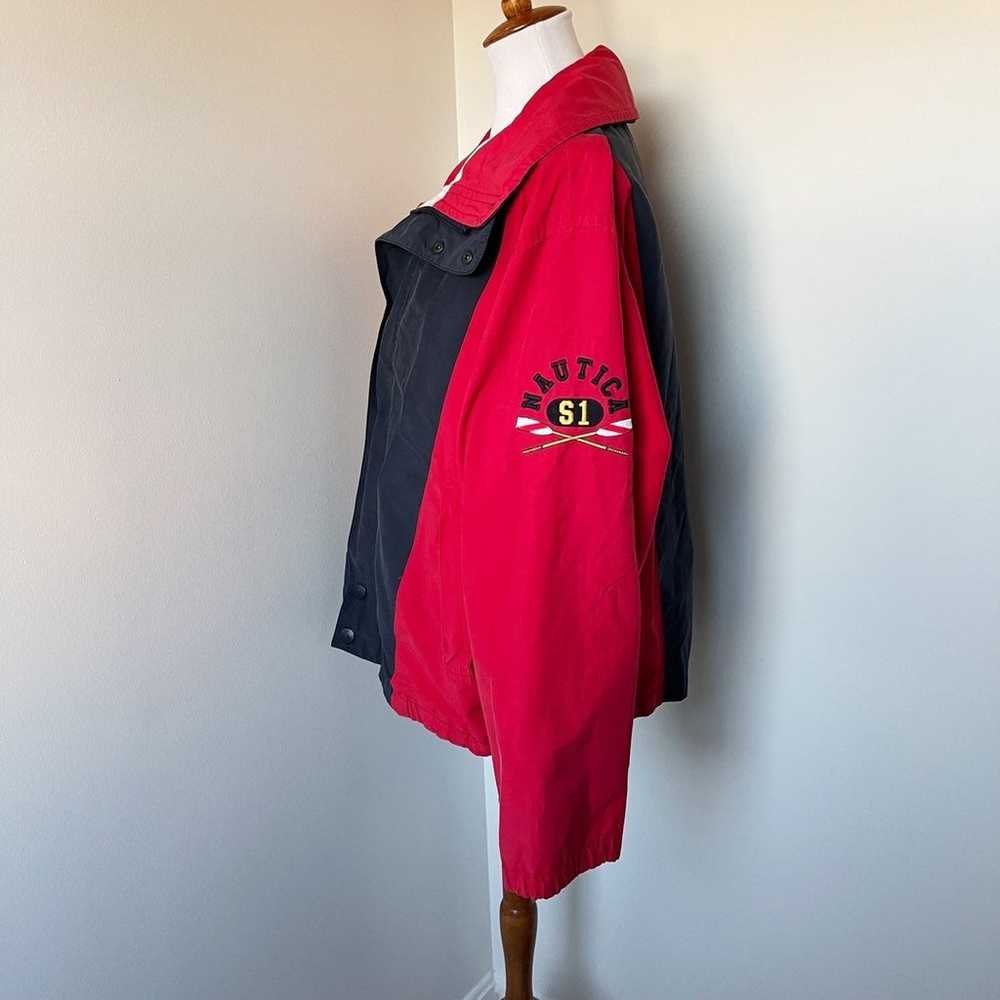 Nautica Vintage Color Block Full Zip Up Jacket Si… - image 5