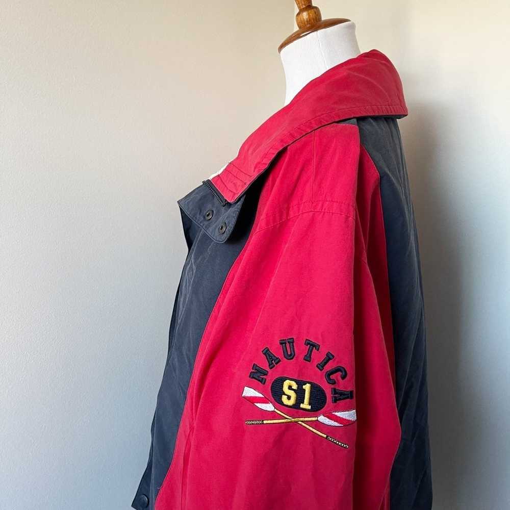 Nautica Vintage Color Block Full Zip Up Jacket Si… - image 6