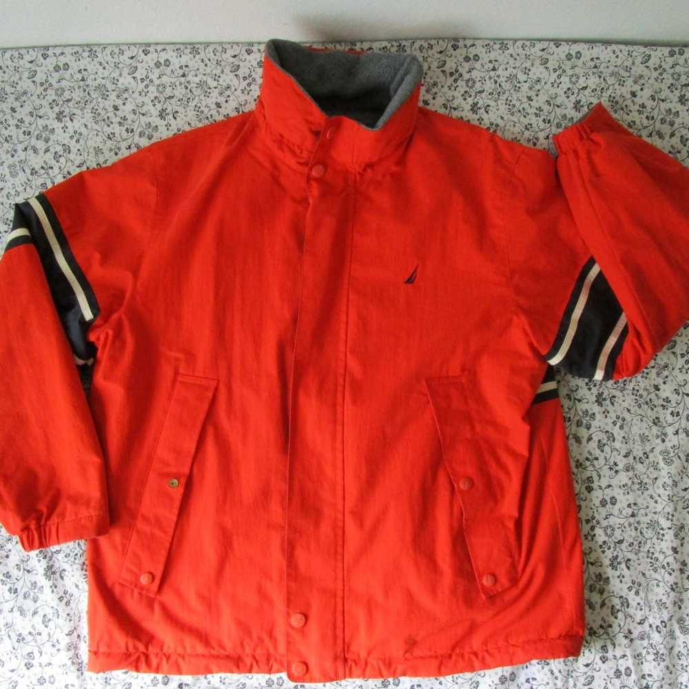 90s Nautica reversible fleece jacket L - image 4