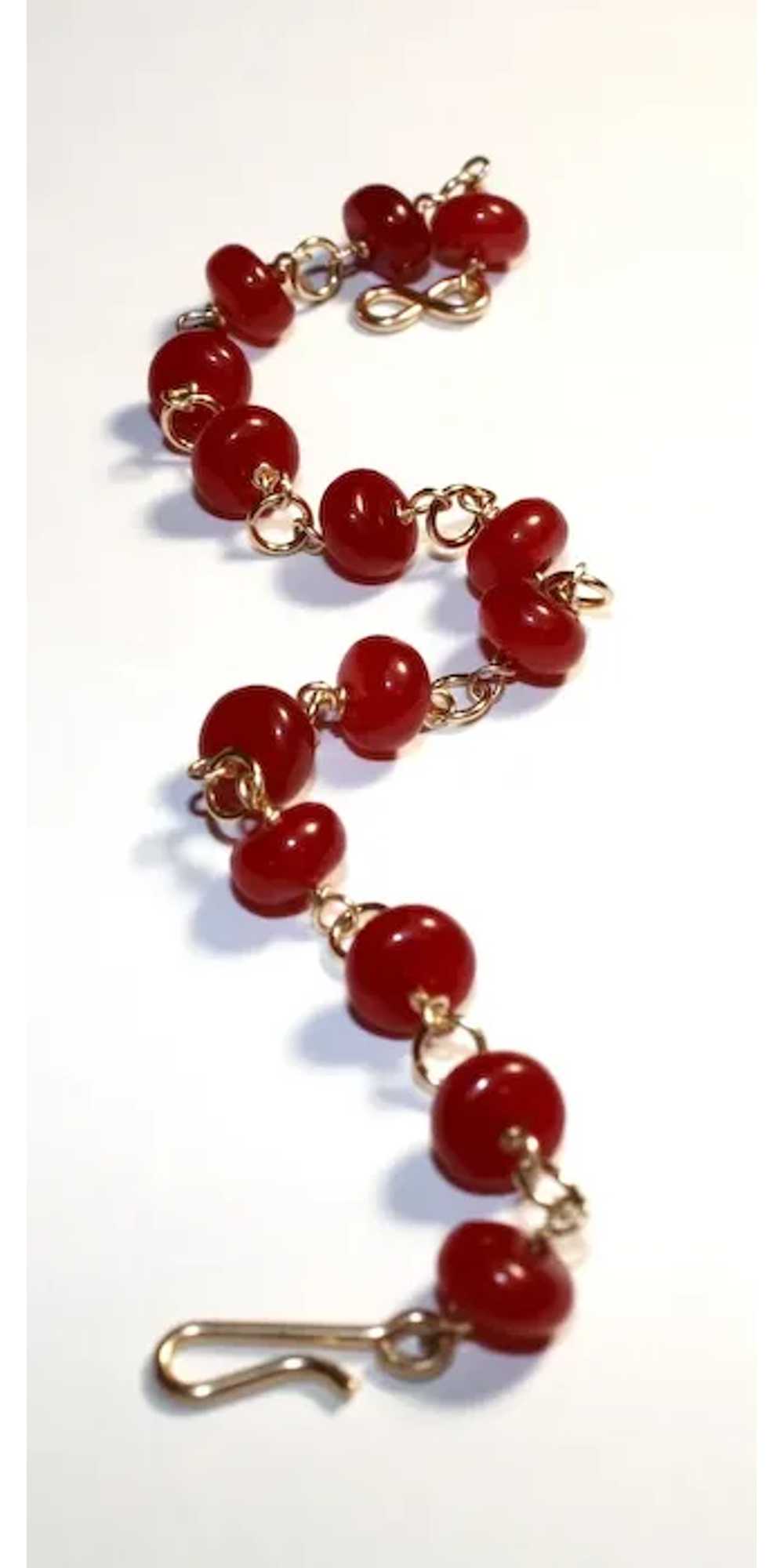 Burmese Red Ruby Link Bracelet - image 2