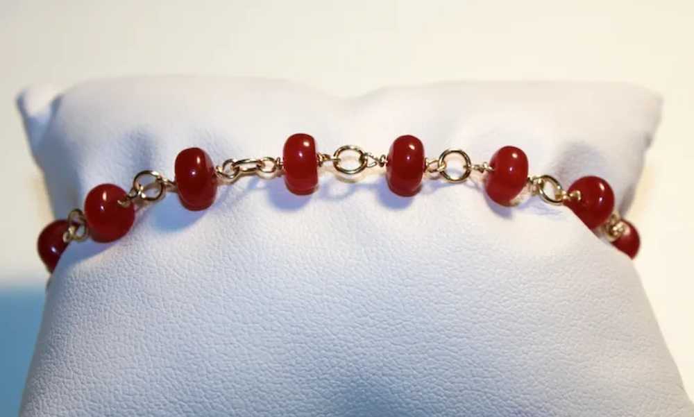 Burmese Red Ruby Link Bracelet - image 3