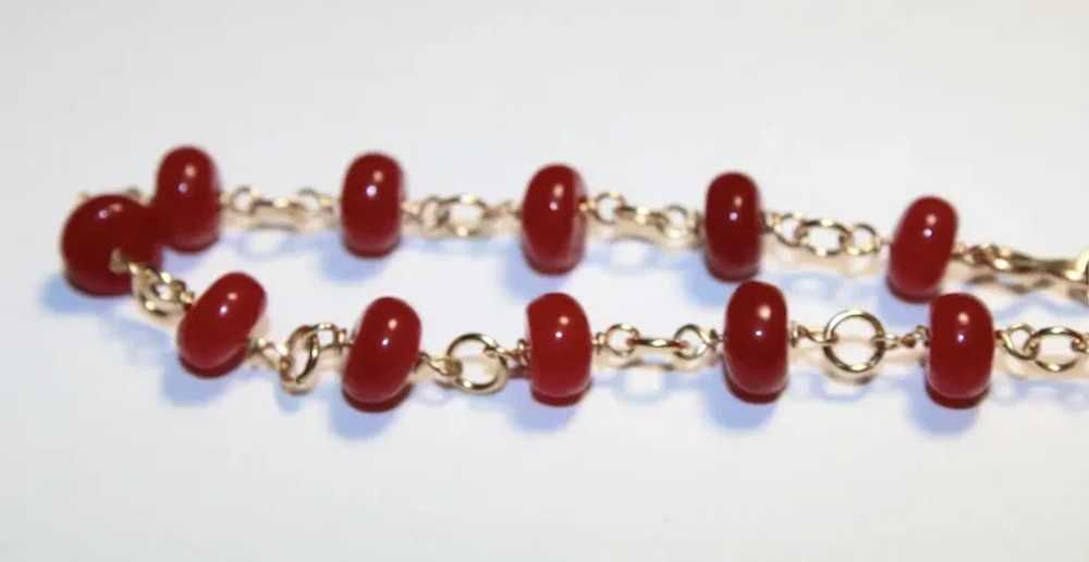 Burmese Red Ruby Link Bracelet - image 4