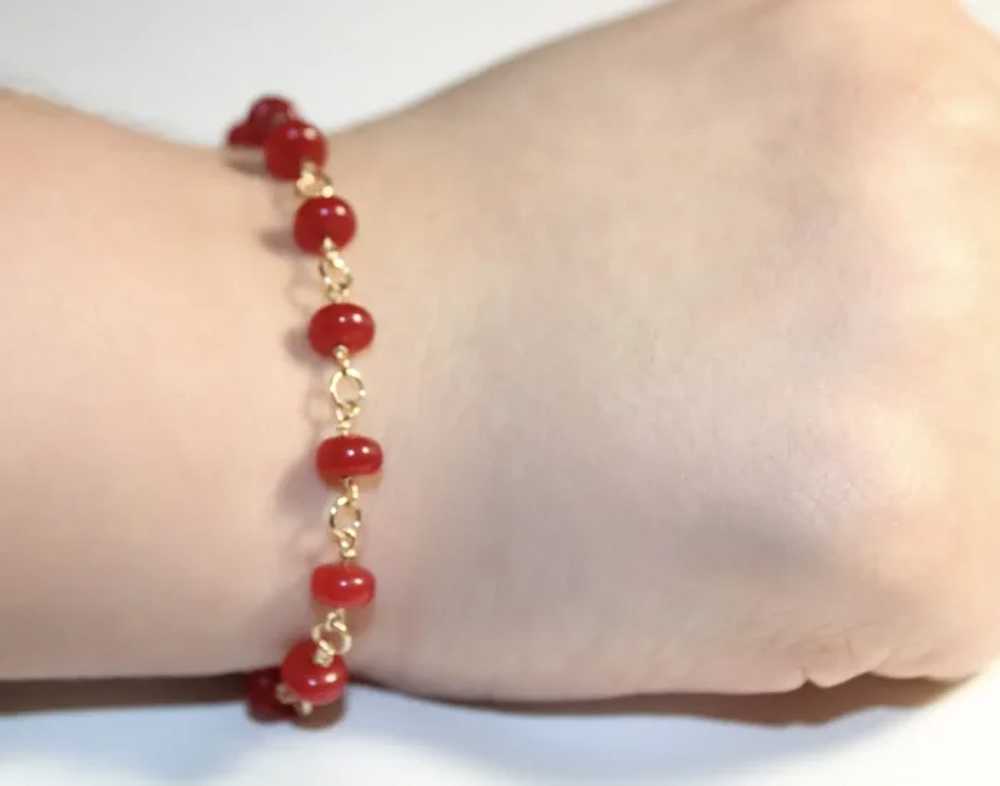 Burmese Red Ruby Link Bracelet - image 5