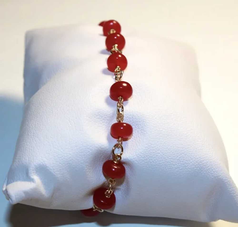 Burmese Red Ruby Link Bracelet - image 6