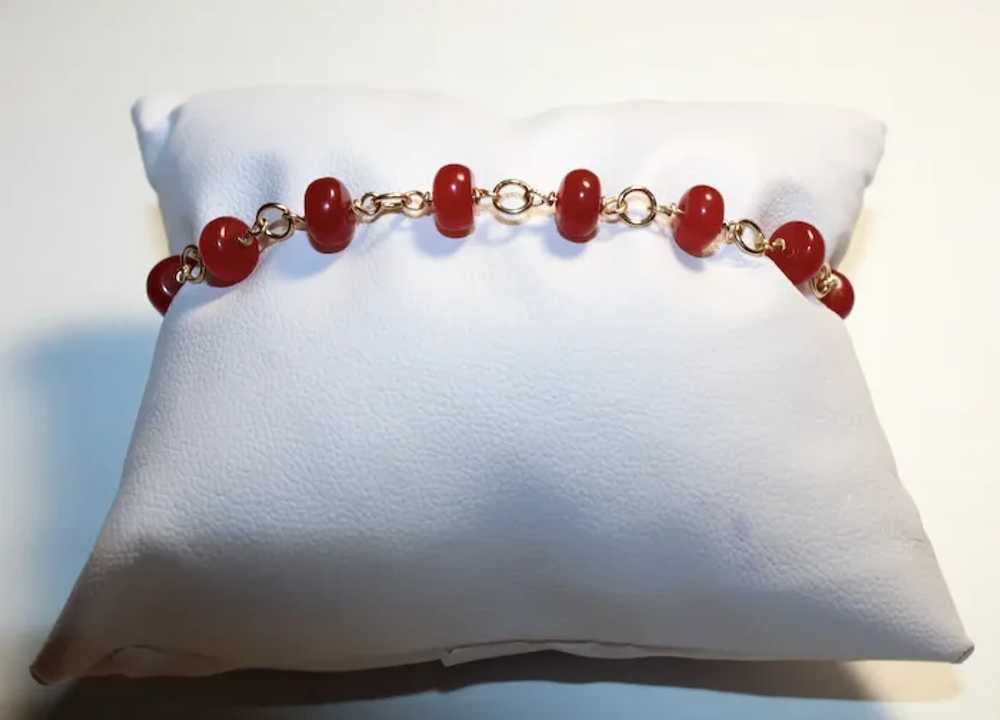 Burmese Red Ruby Link Bracelet - image 7