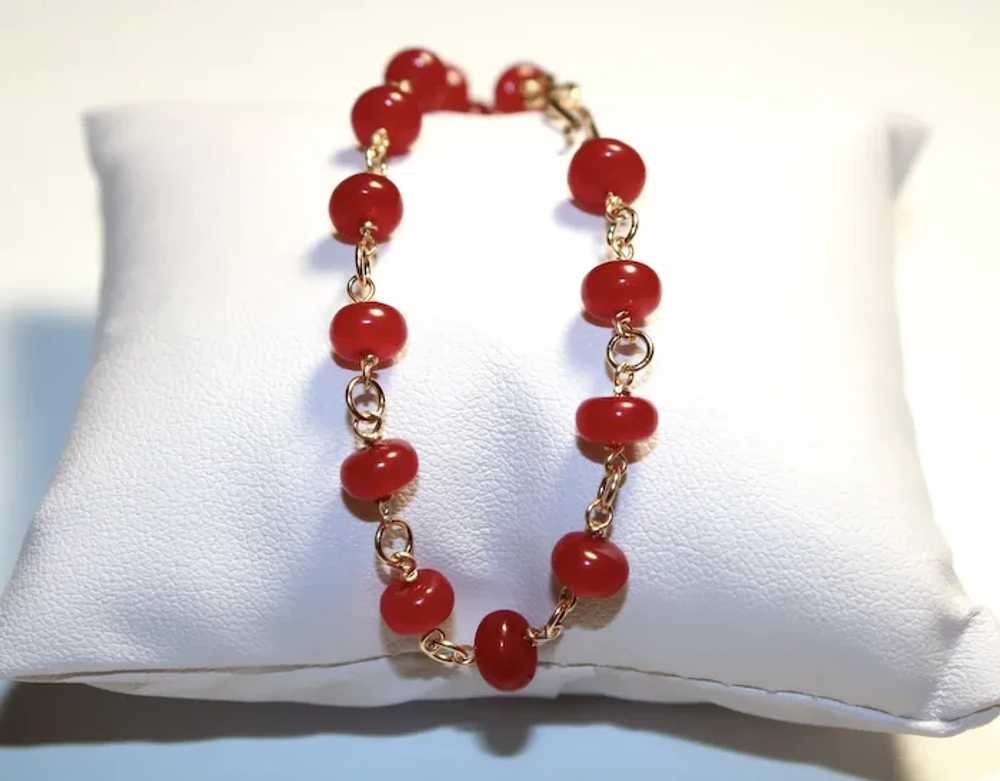 Burmese Red Ruby Link Bracelet - image 8