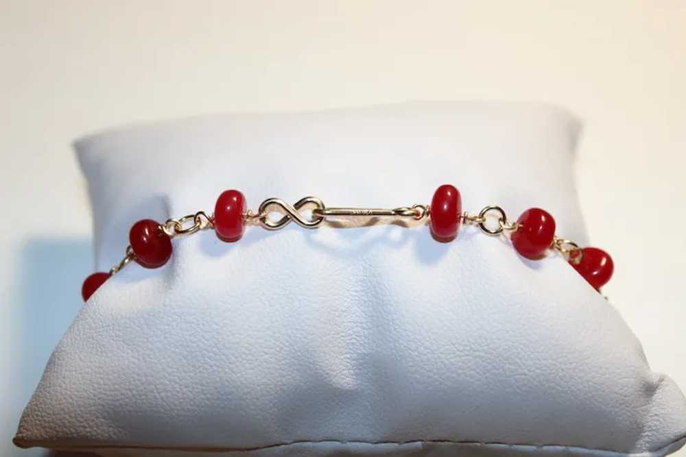 Burmese Red Ruby Link Bracelet - image 9