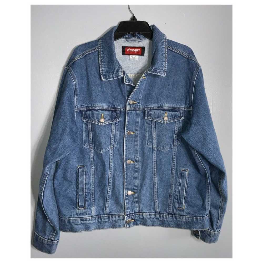 Vintage Wrangler Hero Medium Wash Cotton Trucker … - image 2