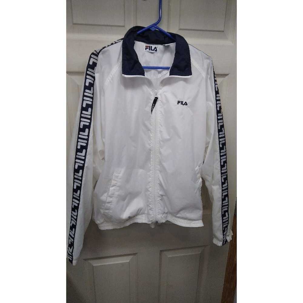 Vintage White FILA Mens Windbreaker Jacket Warm-U… - image 5