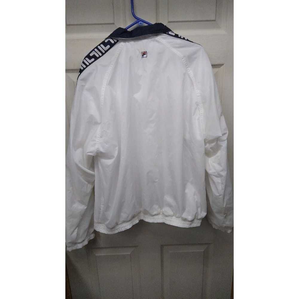 Vintage White FILA Mens Windbreaker Jacket Warm-U… - image 6
