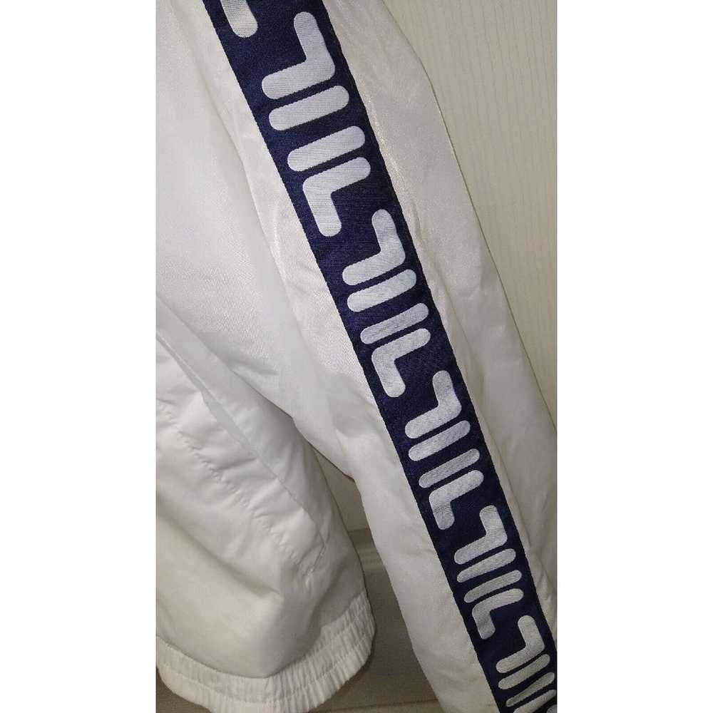 Vintage White FILA Mens Windbreaker Jacket Warm-U… - image 7