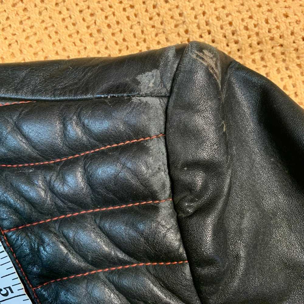 Maxim Wear Yamaha 100% Leather Jacket Vintage Men… - image 12