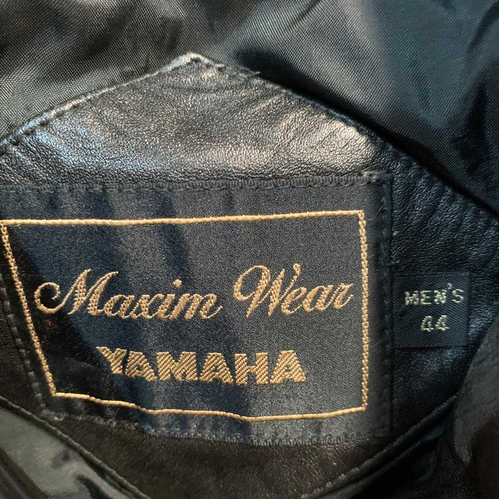 Maxim Wear Yamaha 100% Leather Jacket Vintage Men… - image 5