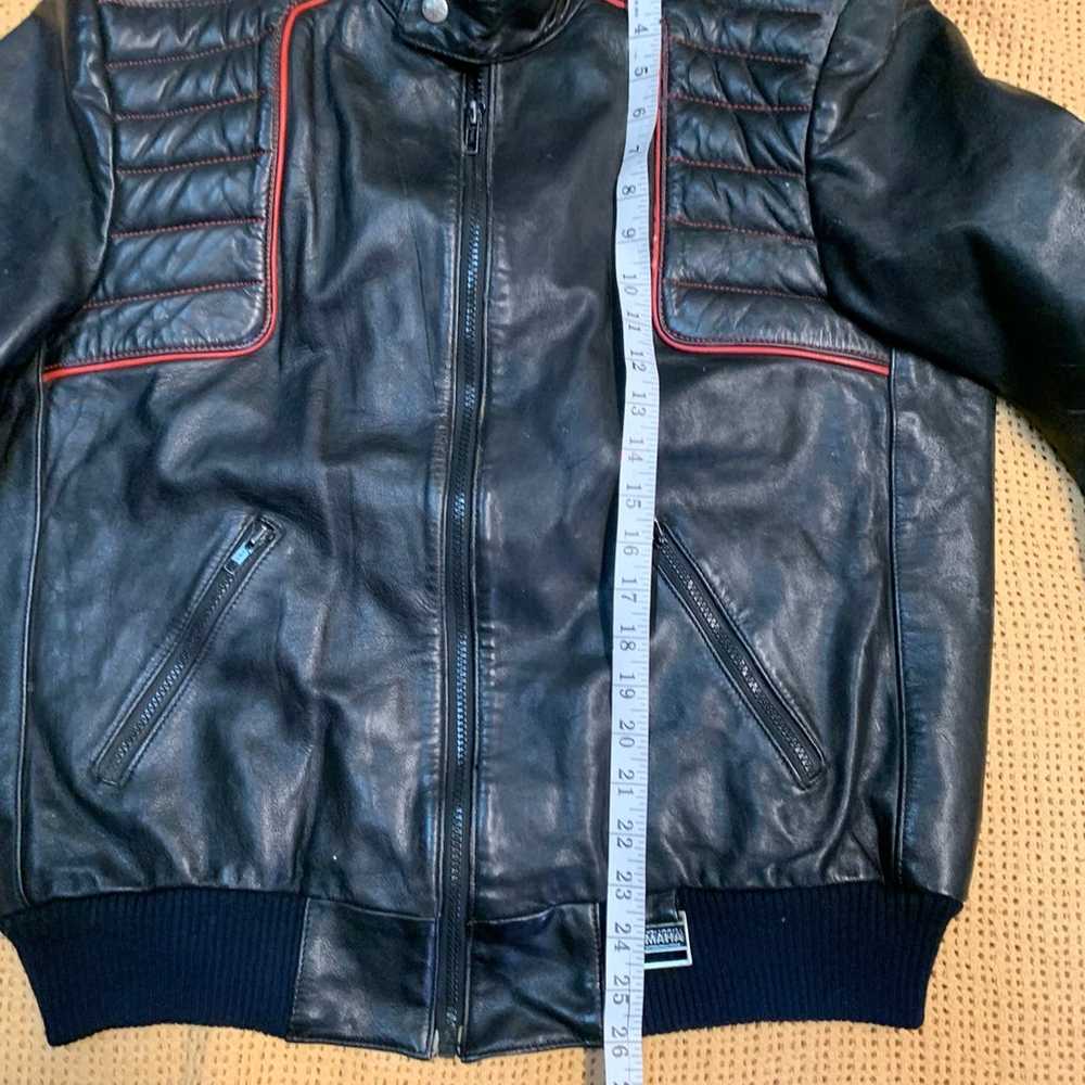 Maxim Wear Yamaha 100% Leather Jacket Vintage Men… - image 7
