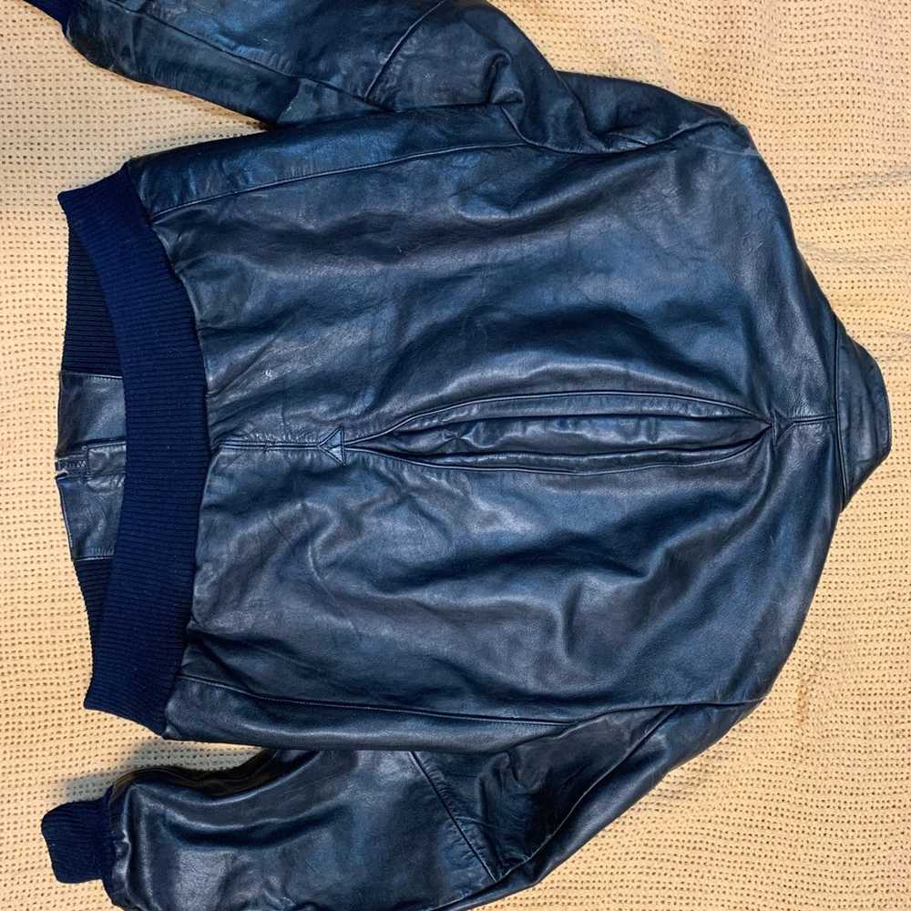 Maxim Wear Yamaha 100% Leather Jacket Vintage Men… - image 9