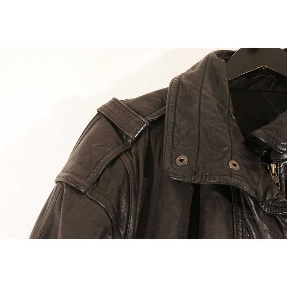 Vintage Futuristic Leather Jacket El Corte Ingles… - image 9