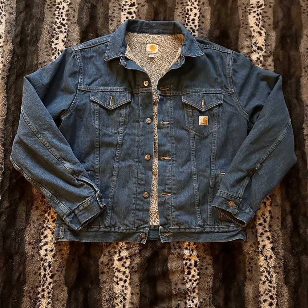 Carhartt Vintage Jean Jacket - Size Large - Sherp… - image 1