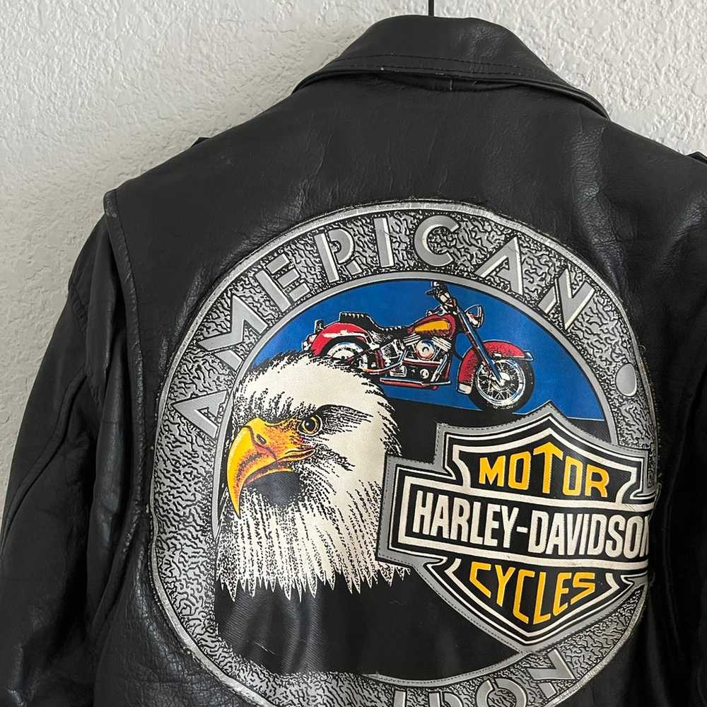 1980s Rare Harley Leather Jacket - image 3