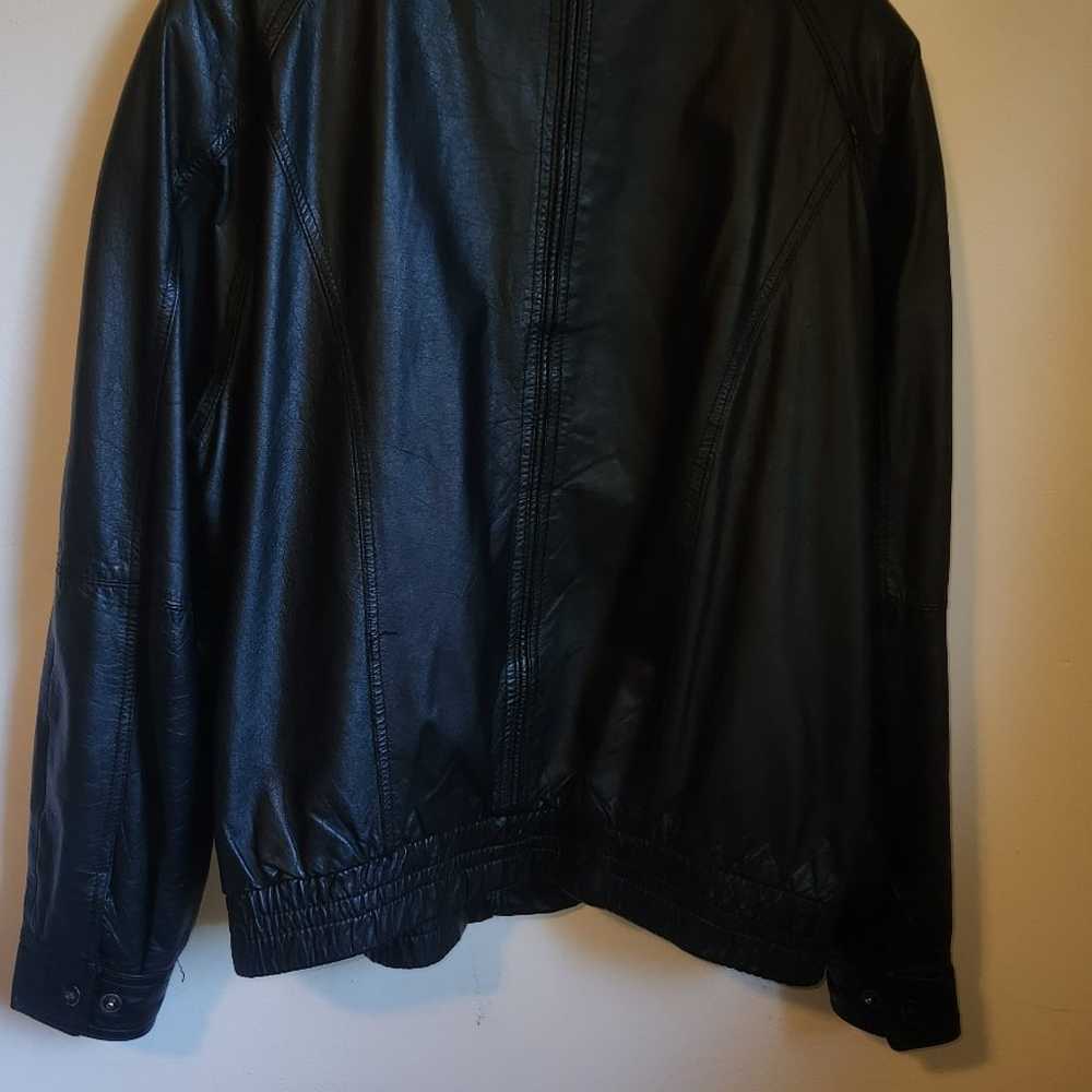 Vintage Members Only Zip-Up Leather Jacket, Men's… - image 2