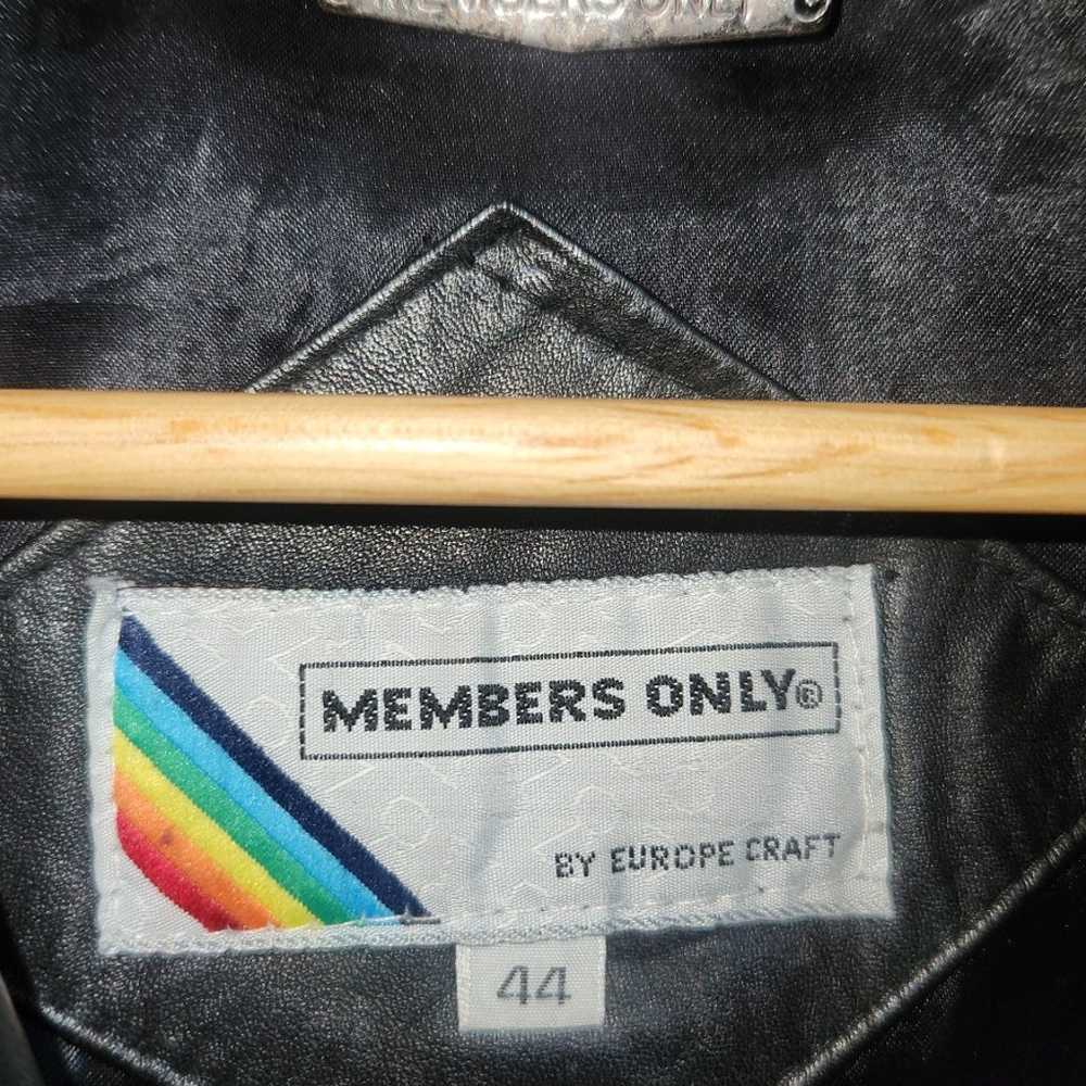 Vintage Members Only Zip-Up Leather Jacket, Men's… - image 4