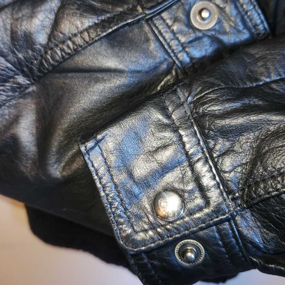 Vintage Members Only Zip-Up Leather Jacket, Men's… - image 5