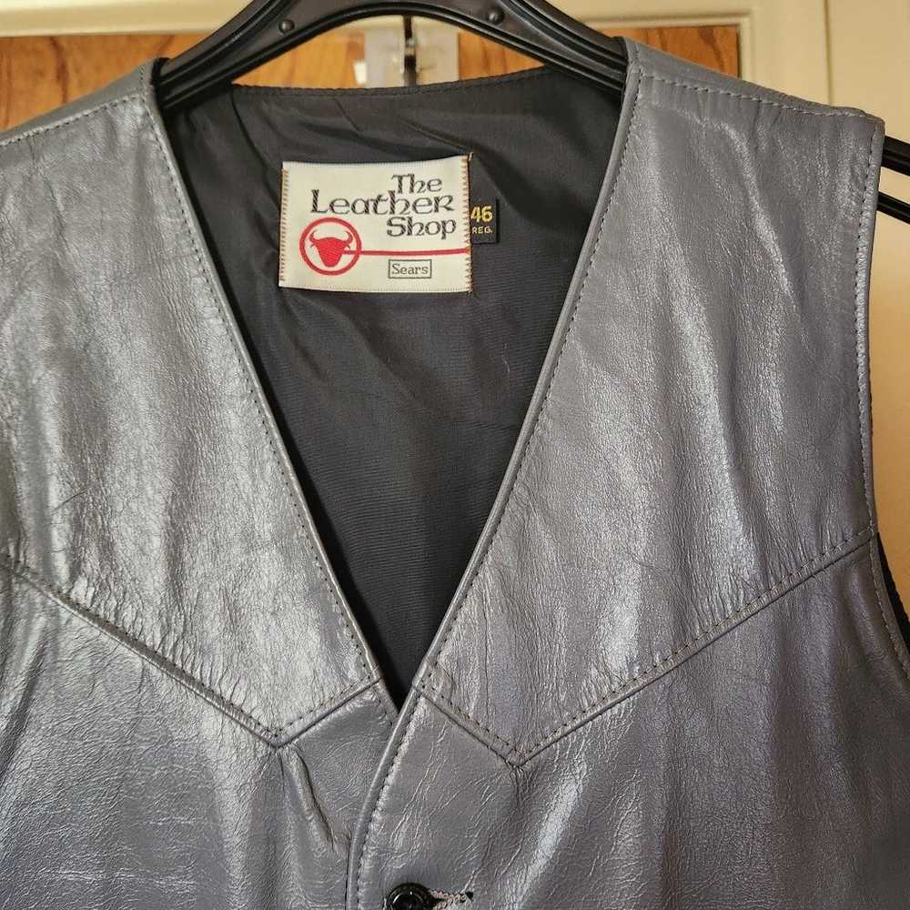 Vintage Leather Vest - image 2