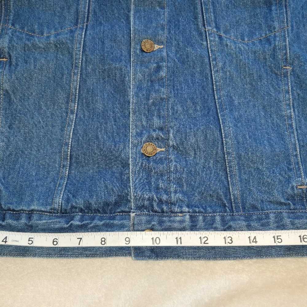 Vintage Calvin Klein Blue Jean Jacket Size XL Mad… - image 5