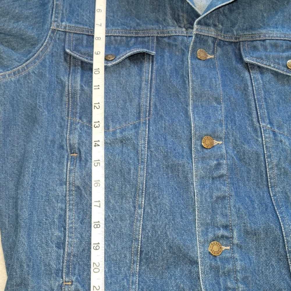 Vintage Calvin Klein Blue Jean Jacket Size XL Mad… - image 6