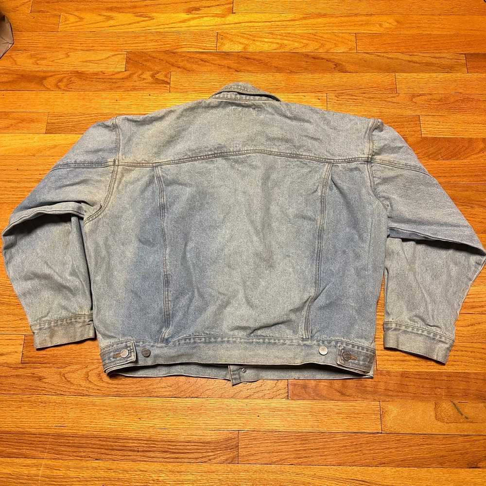 VTG America Perry Ellis Light Wash Denim Jacket S… - image 4