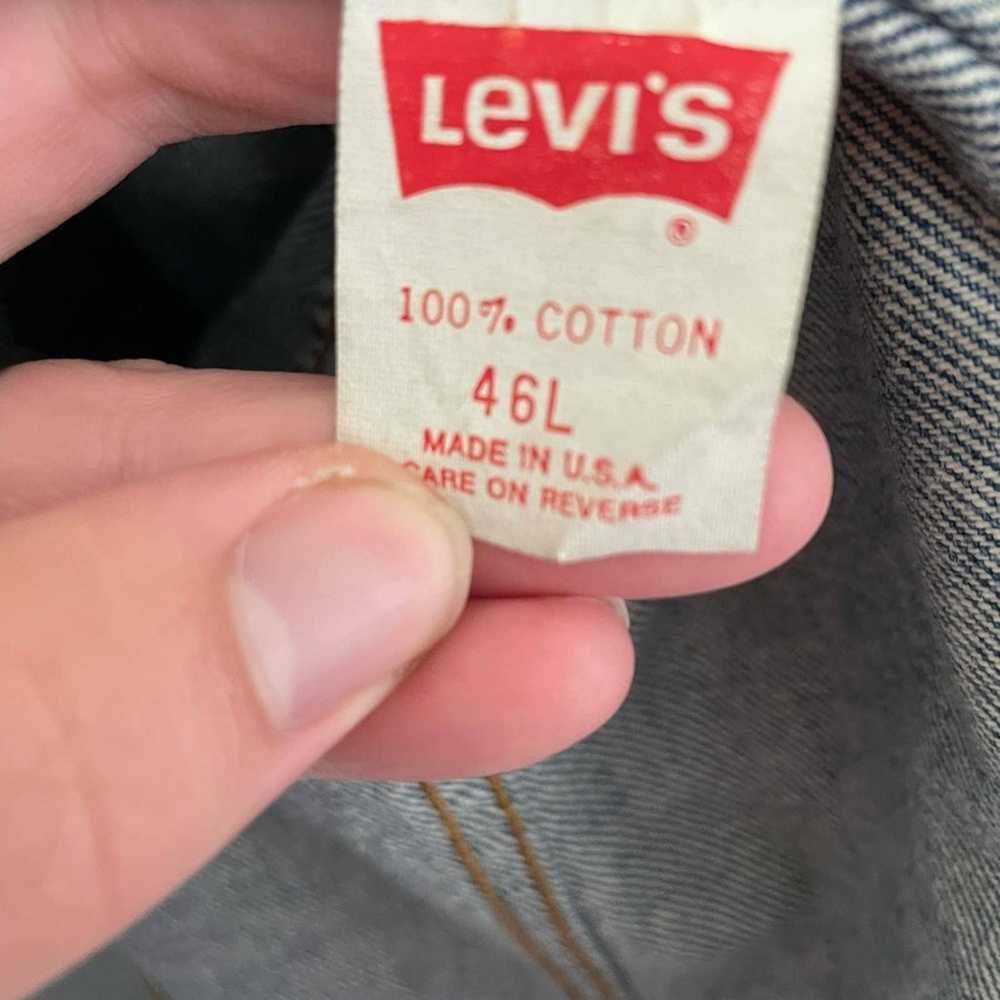 Vintage Levi Strauss Denim Jacket Made in USA wit… - image 12
