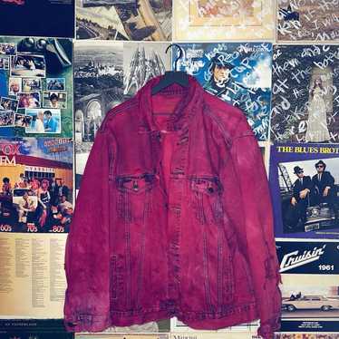 Vintage 90s Red Jean Jacket - image 1