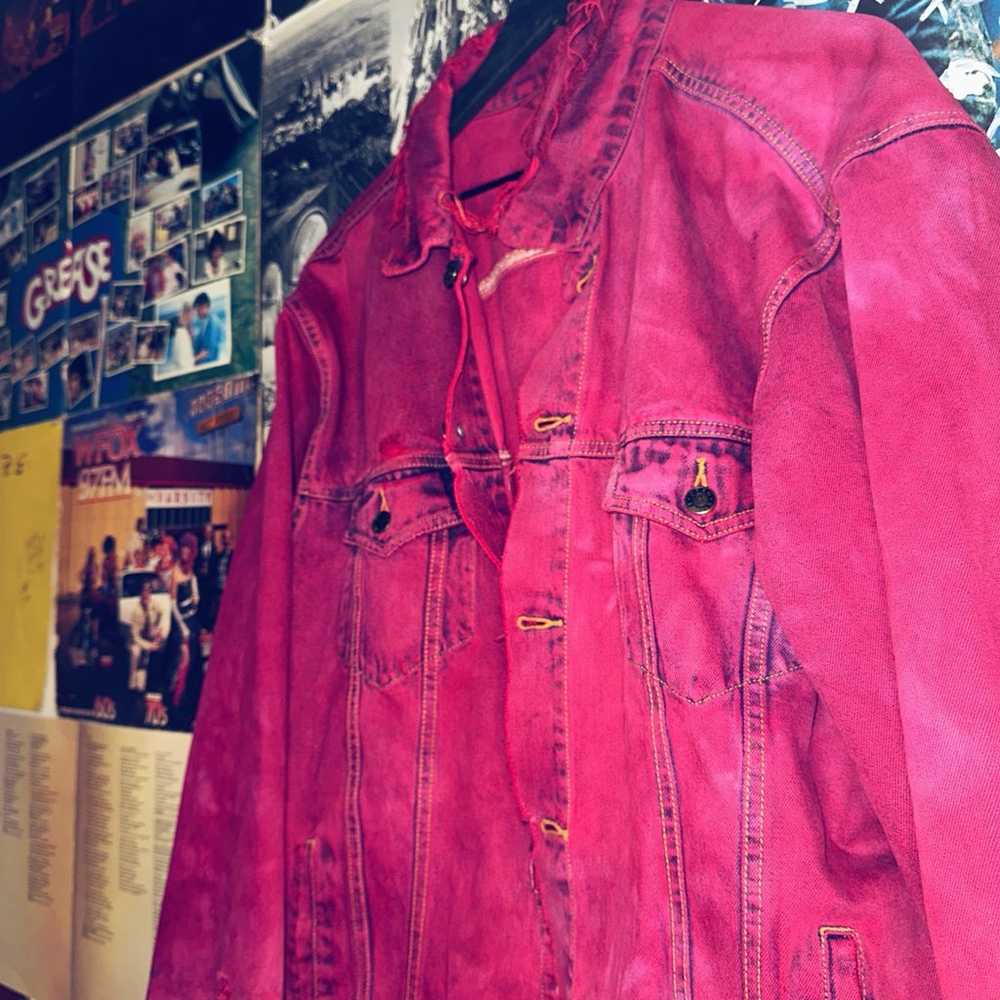 Vintage 90s Red Jean Jacket - image 4