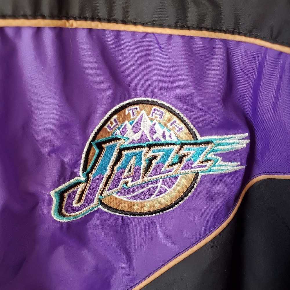 Vintage 90s Utah Jazz Purple Reversible Jacket - image 2