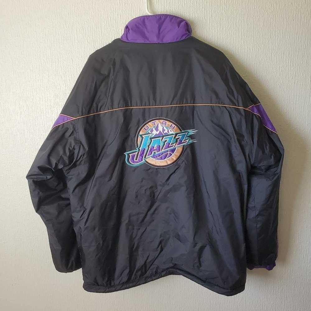 Vintage 90s Utah Jazz Purple Reversible Jacket - image 3
