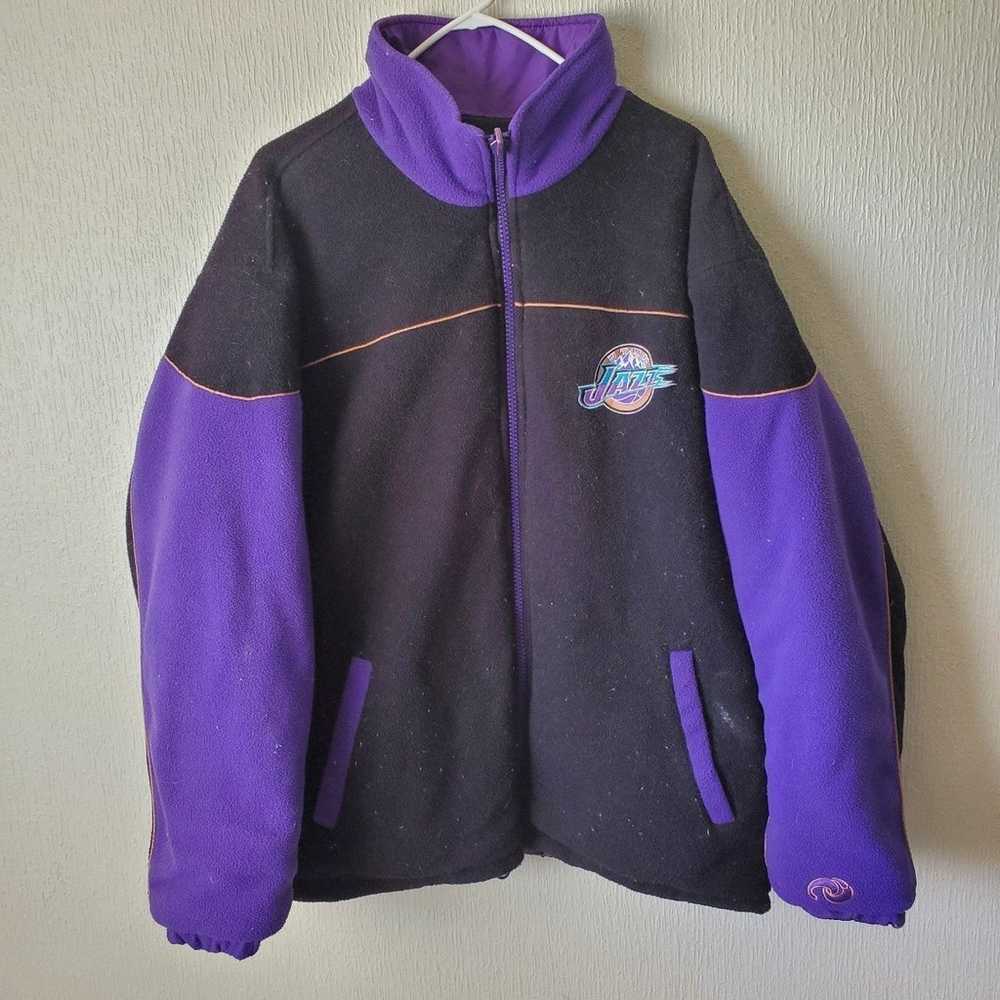 Vintage 90s Utah Jazz Purple Reversible Jacket - image 5