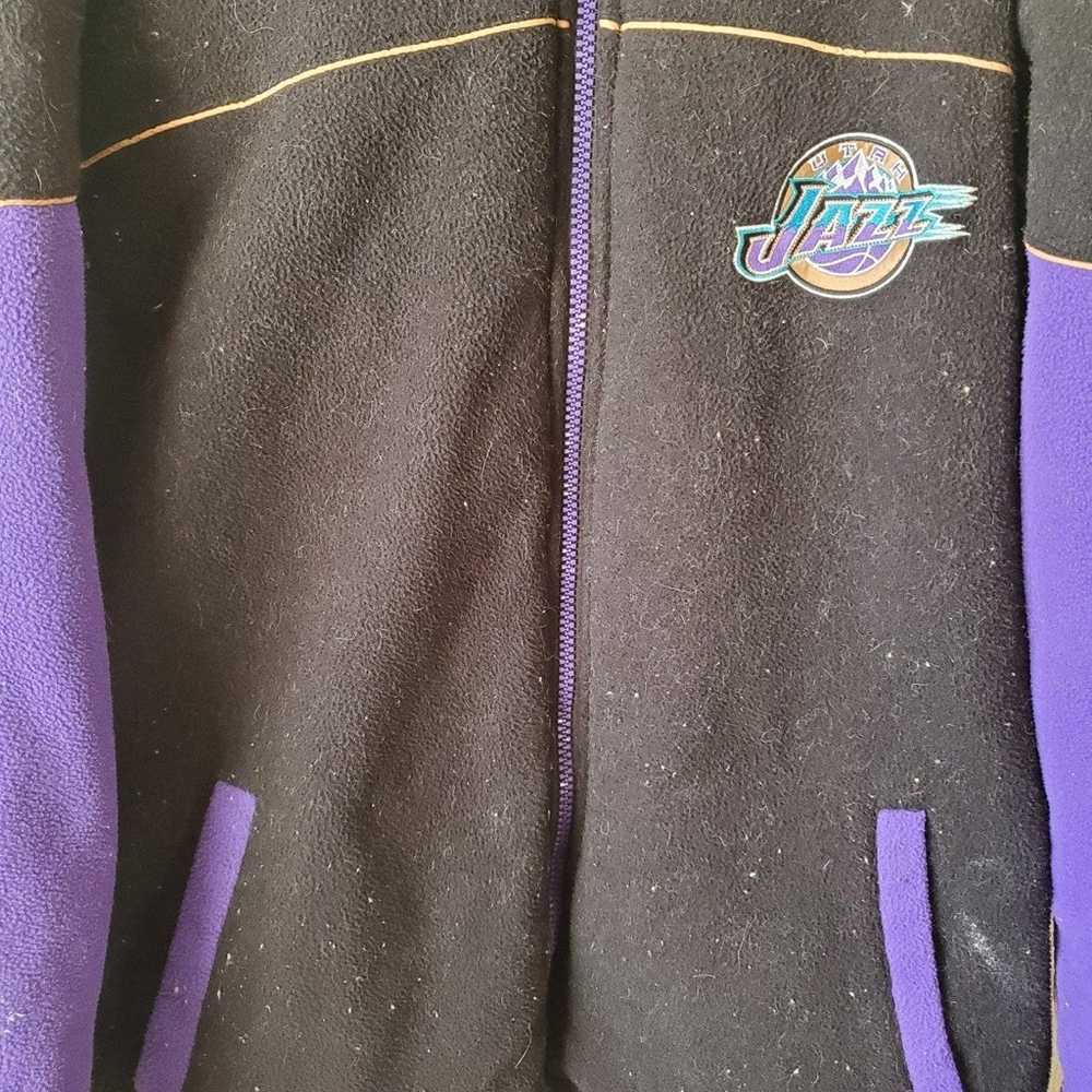 Vintage 90s Utah Jazz Purple Reversible Jacket - image 6