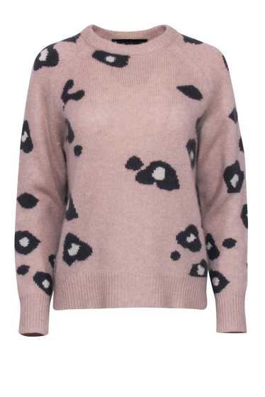 360 Cashmere - Beige w/ Grey & Cream Leopard Prin… - image 1