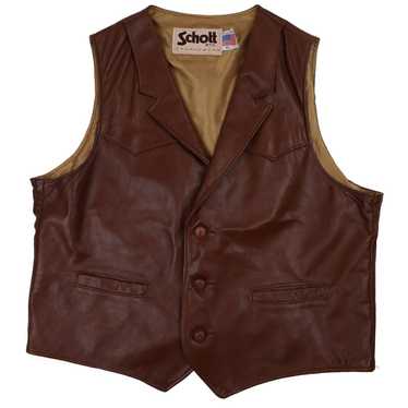 Vintage Schott NYC Sportswear Leather Vest