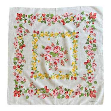 Laura Ashley cotton scarf - Light cotton square s… - image 1