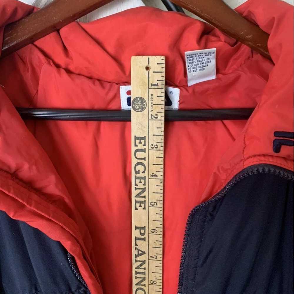 Vintage 90s FILA Feather Puffer Jacket ZipUp Coat… - image 11